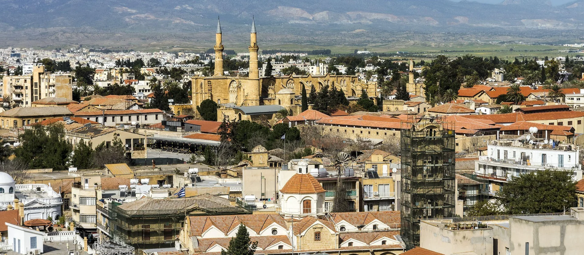 Nicosia historic centre and city skyline